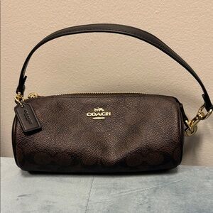 Coach Dark Brown Leather Shoulder Bag